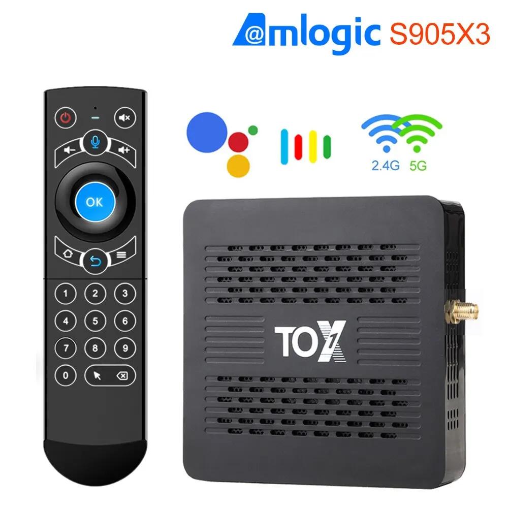 Ugoos TOX1 TV ڽ, ȵ̵ 9.0 TV ڽ, Amlogic S905X3 4GB RAM 32GB 2.4G/5G WiFi 1000M  ڽ